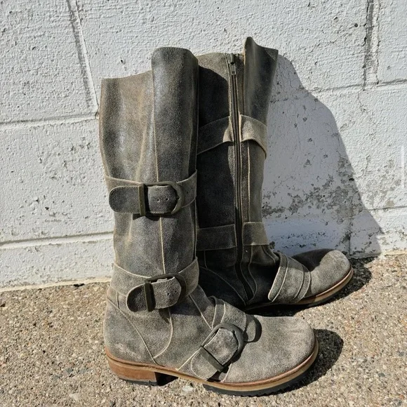 Gee WaWa Leather Moto Boots - Picture 1 of 5